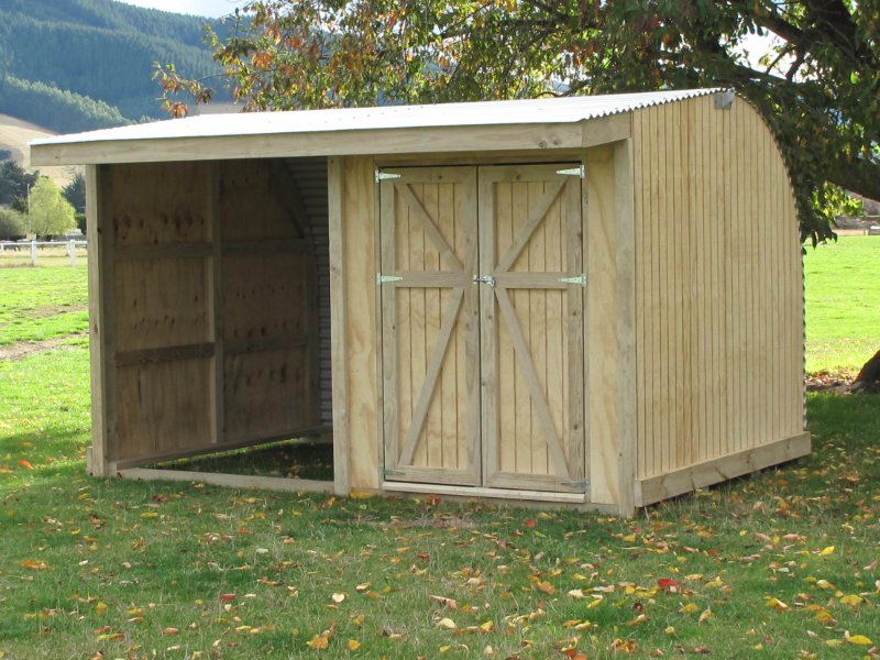 Peter and Son Large Open Side Shed | Half Round | Half Round Round Metal Shed| Farm Shed | Utility Shed | Metal Arch Shed | Storage Shed