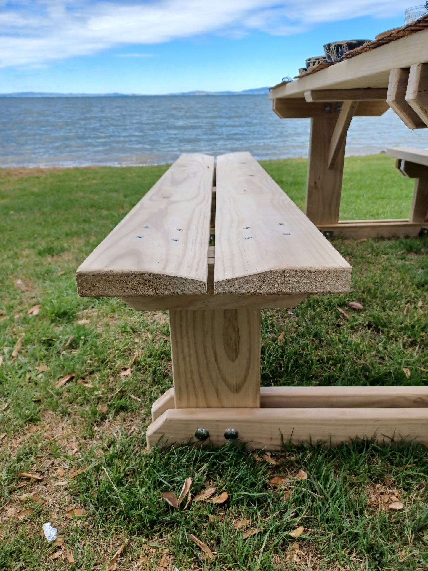 Seat detail of Senior Friendly Picnic Table